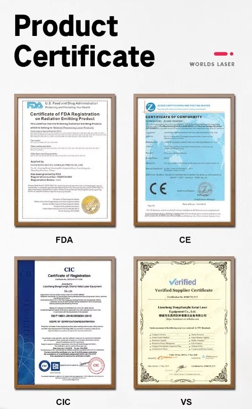 Certificados y registros mostrados por el fabricante